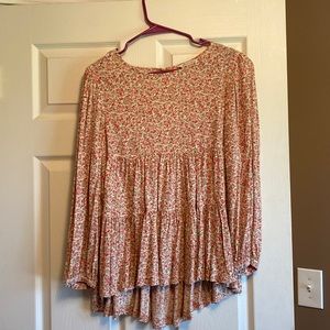 American Eagle Peplum Top with Open Back